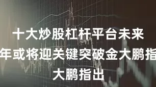 十大炒股杠杆平台未来三年或将迎关键突破金大鹏指出